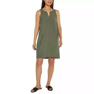 Banana Republic Women's Size L Sleeveless Relaxed Fit Shift Dress Olive Green